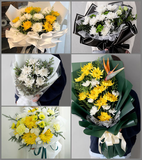 山东烟台蓬莱市登州街道乐河社区白事花束代送
